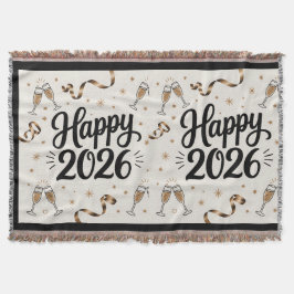 Cobertor Throw Blanket-Happy New Year 2026