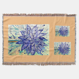 Cobertor Throw Blanket Rare Blue Dalhia