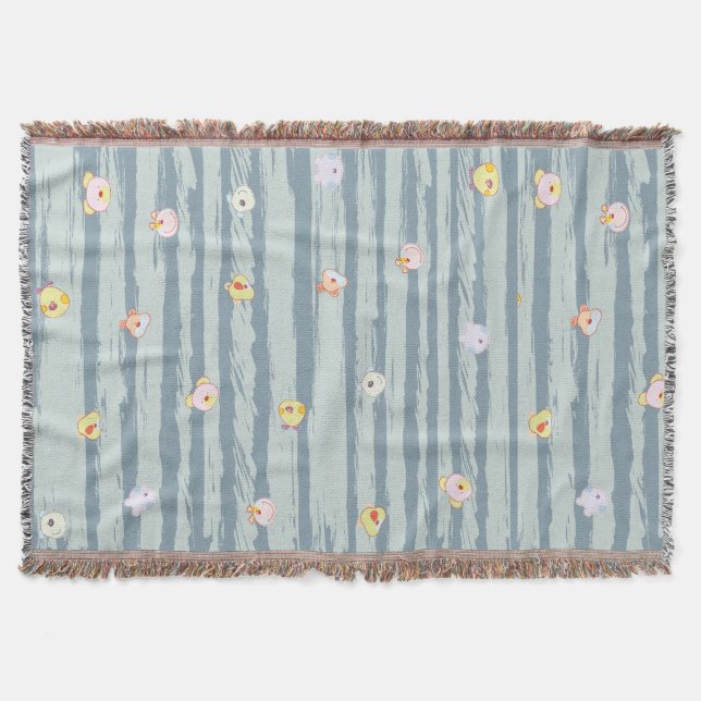 Cobertor Throw Blanket – Whimsy Faces (Frente)