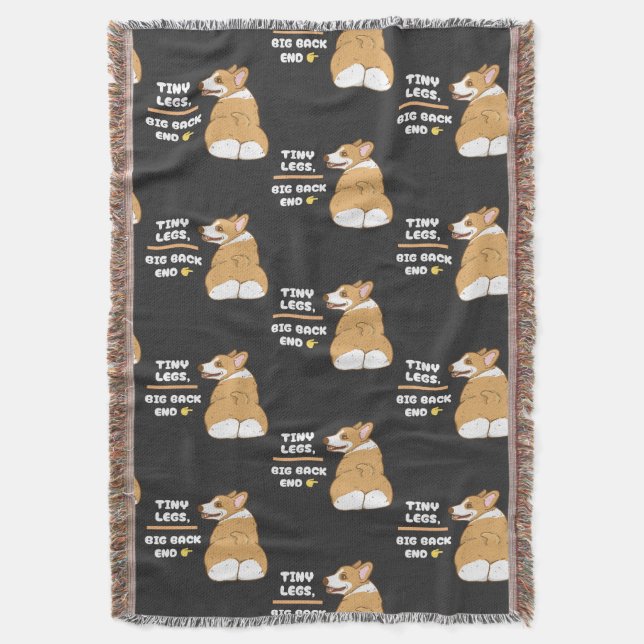 Cobertor Tiny legs big back end | Corgi dog lover (Frente Vertical)