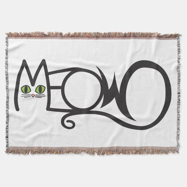 Cobertor Tipografia Gato Mia (Frente)