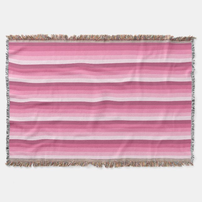 Cobertor Tiras de sombra rosa (Frente)