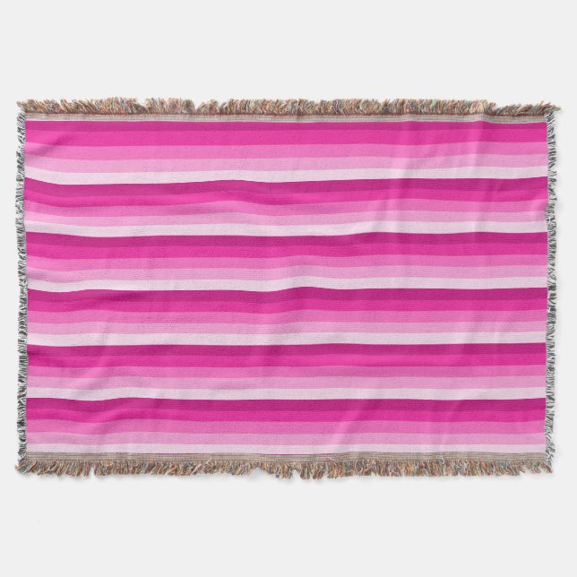 Cobertor Tiras de sombra rosa-quente (Frente)