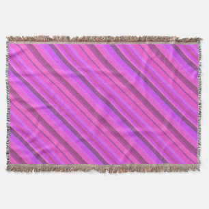 Cobertor Tiras diagonais cor-de-rosa