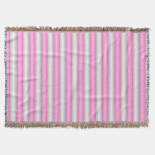 Cobertor Tiras Rosa Neon Modernas com Efeito 3D