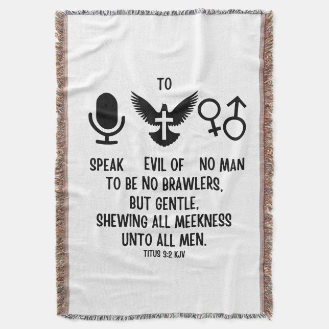 Cobertor Título 3:2 Citação Versa da Bíblia KJV (Frente Vertical)