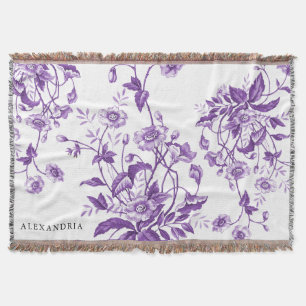 Cobertor Toalete Francês Vintage Roxo Personalizado