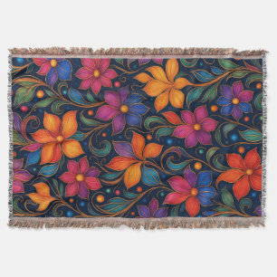 Cobertor Toalha de Cozinha com Padrão Floral Colorido Vib