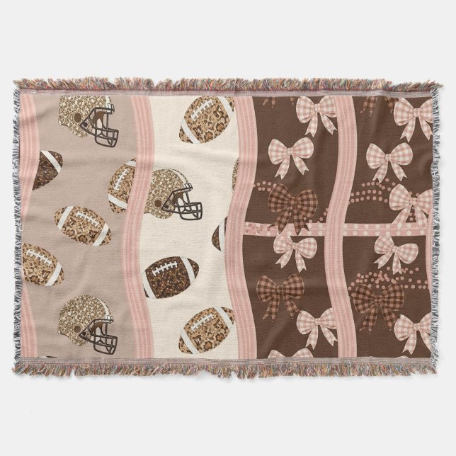 Cobertor Toalha de Futebol Coquette com Estampa de Leopardo (Frente)