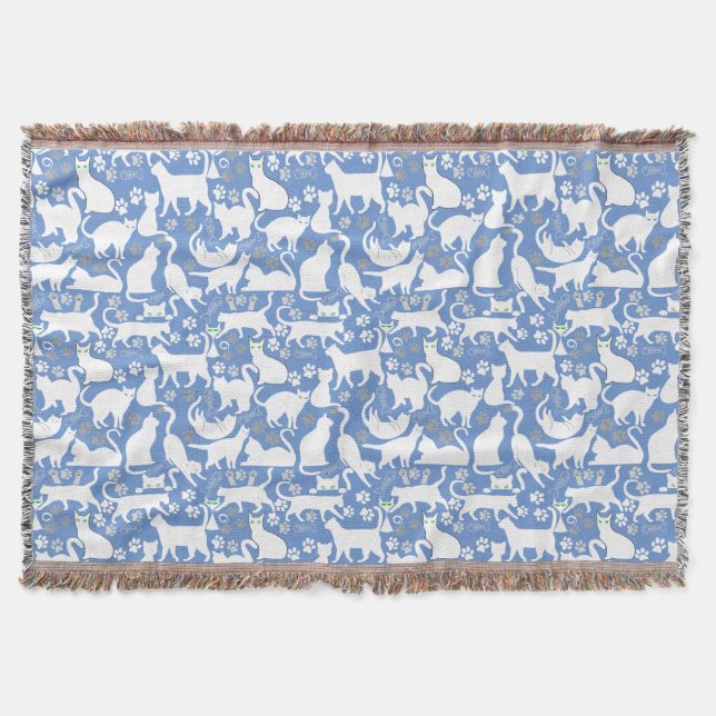 Cobertor Todos os padrões do Cats.w.bx4 L Azul BG (Frente)