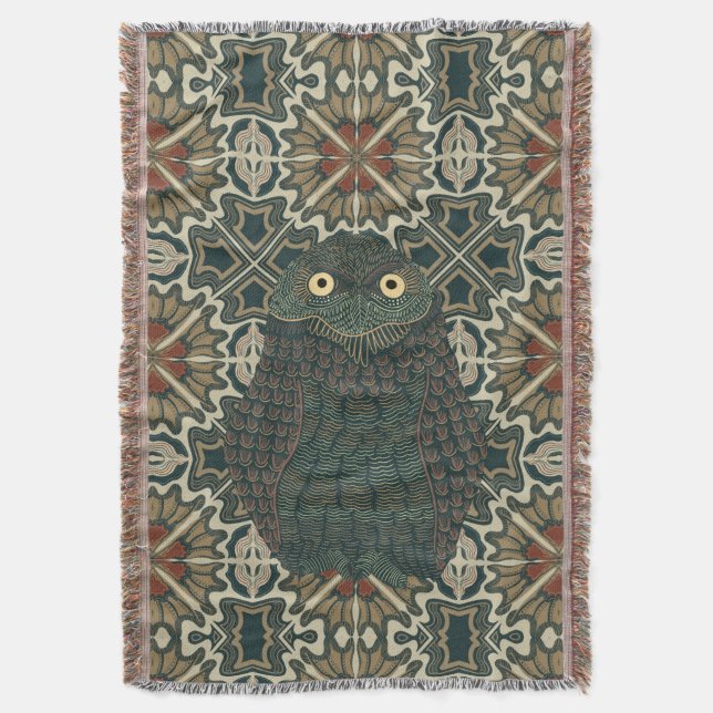 Cobertor Toneladas de Coroa Ouro Marrom-Terrestre Decoradas (Frente Vertical)