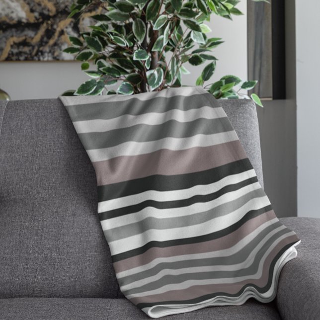 Cobertor Tons da Terra Elegante Padrão de Stripes da Savana (Criador carregado)