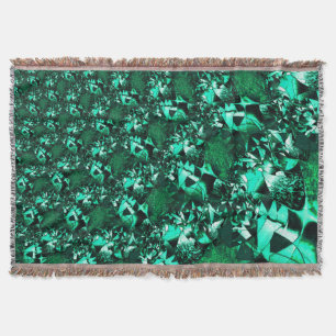 Cobertor Tons verdes brilhantes e semelhantes a gravuras