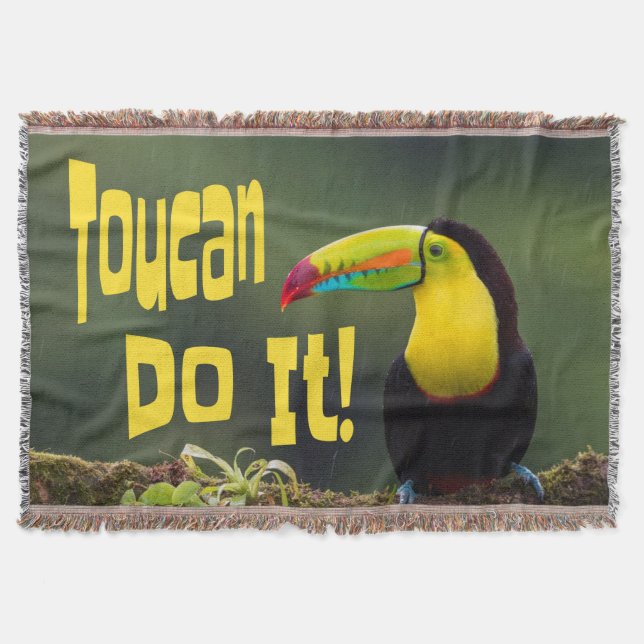 Cobertor Toucan Faz Isso! Pássaro Colorido Funny (Frente)