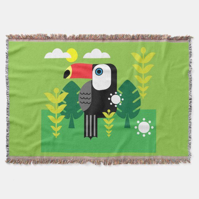 Cobertor Toucan Tropical Bird (Frente)