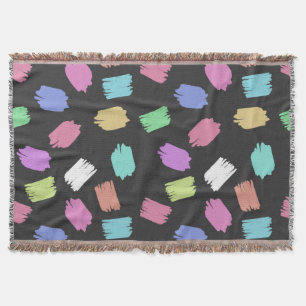 Cobertor Traços de Pincel de Tinta, Traços Coloridos do Pin