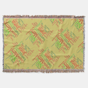 Cobertor Tradução da palavra Natal Estilo Vintage