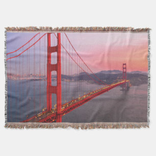 Cobertor Travesseiro decorativo da ponte ouro