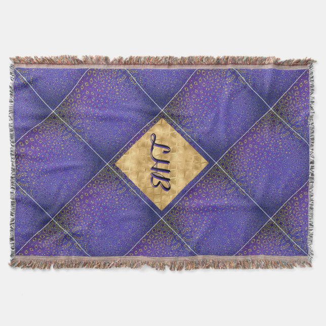 Cobertor Trellis Design Roxo (Frente)