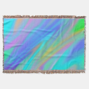 Cobertor Trendy luxuoso azul roxo, azul, holográfico