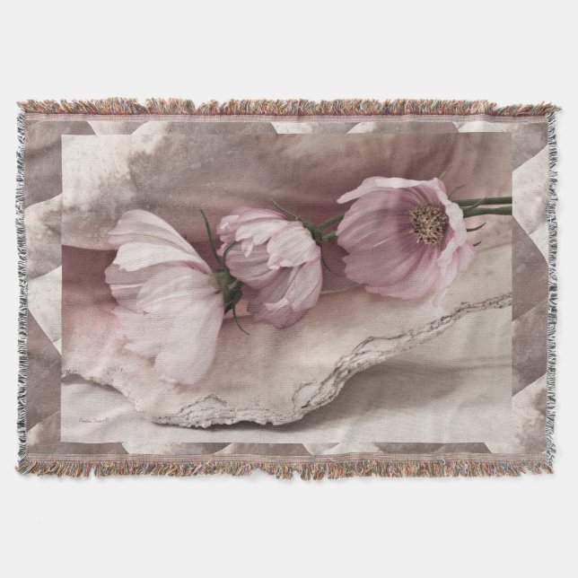 Cobertor Três Cosmos Rosa (Frente)