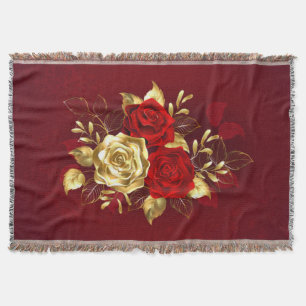 Cobertor Três Rosas de joalharia