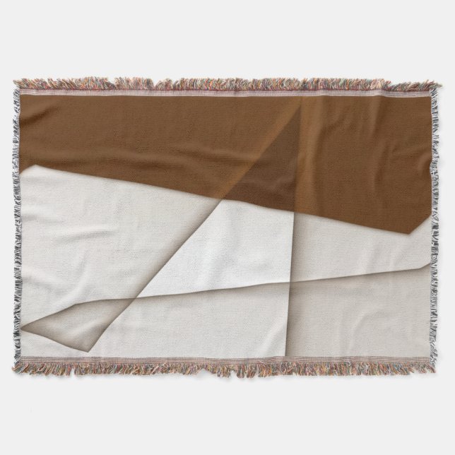 Cobertor Triângulo bege deslizante com sombra, estilo suave (Frente)