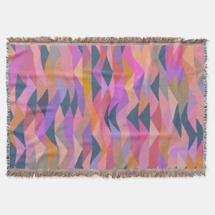 Cobertor Triângulos abstratos brilhantes e corajosos na co