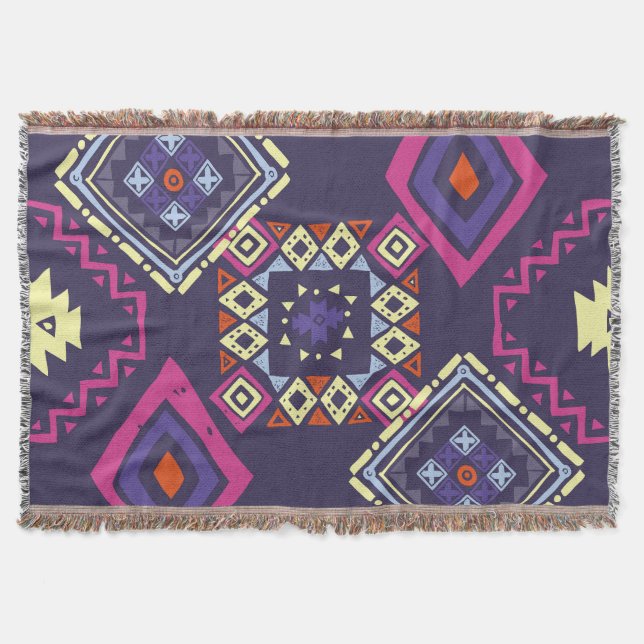 Cobertor Tribal, origem geométrica primitiva. (Frente)