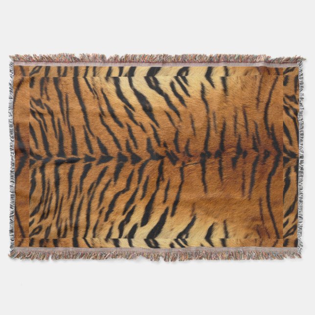 Cobertor Tribal selva de peles com animais Tigre Impressão (Frente)