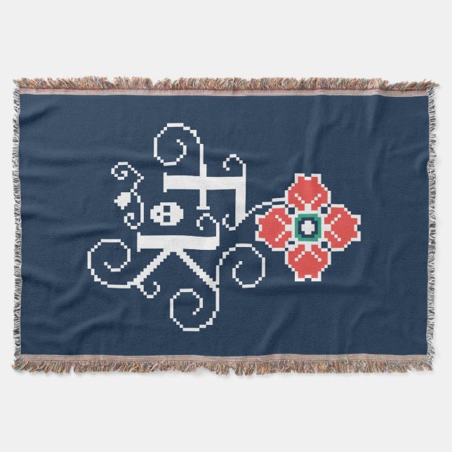 Cobertor Tributo floral de Frida Kahlo | (Frente)