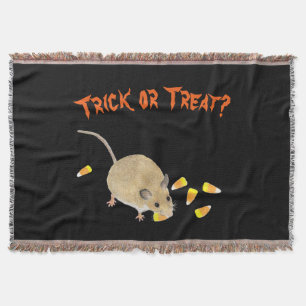 Cobertor Trick or Treat Halloween Rato com Pirulitos de Mil