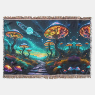 Cobertor Trippy Mushroom Planet II