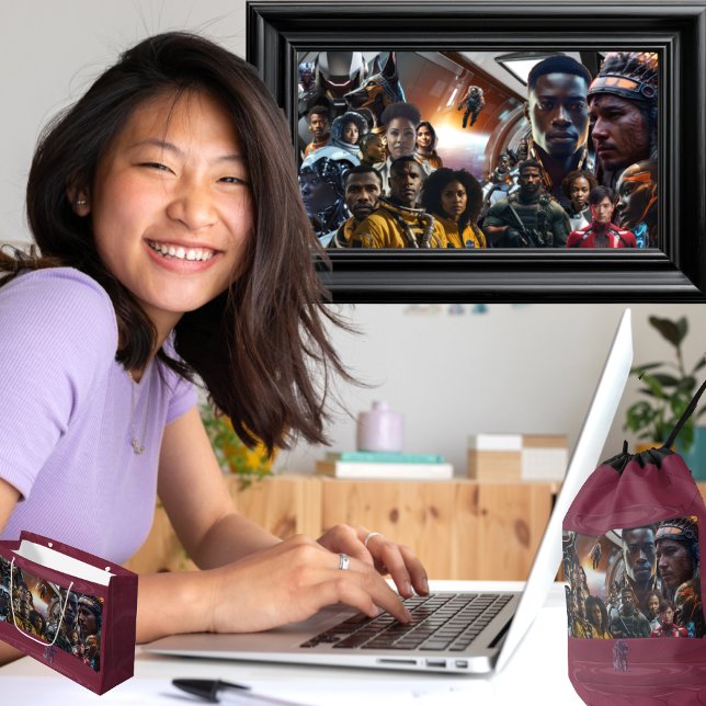 Cobertor Tripulação Sekhmet (Get the full "Sekhmet Starship" collection at  https://bit.ly/BlackFutureZazzle)