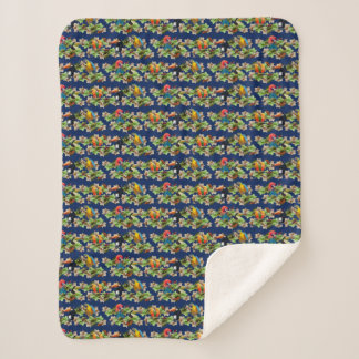 Cobertor Tropical Sherpa (Azul-Marinho)