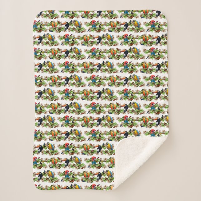 Cobertor Tropical Sherpa (escolha a cor) (Frente)