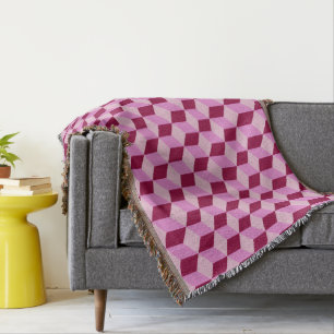 Cobertor Tumbling Girly Pink Bloqueia Padrão Invisível