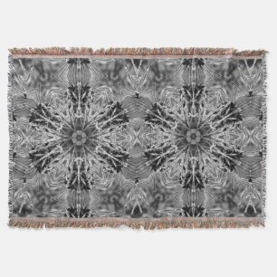 Cobertor Um caleidoscópio de inverno Preto e Branco
