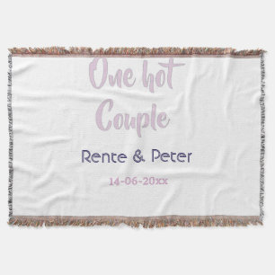 Cobertor Um casal quente adicionar nome pastel roxo retrô m
