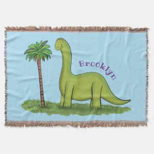 Cobertor Um desenho animado de brontosaurus dinossauros, ve