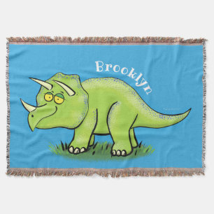 Cobertor Um desenho animado de triceratops dinossauros, ver