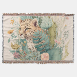 Cobertor Um leopardo atrás do costume do mato