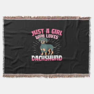Cobertor Uma garota que ama Dachshund