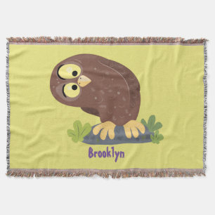 Cobertor Uma ilustração curiosa e engraçada de desenho anim