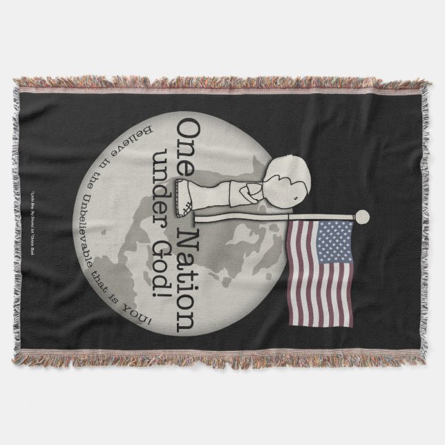 Cobertor Uma nação sob a bandeira de Deus-Little Boy (Frente)