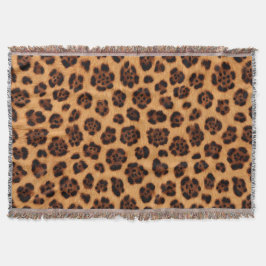 Cobertor Vá Selvagem Estampa de Leopardo Dourado Bege Laran