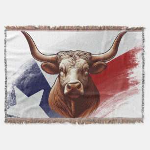 Cobertor Vaca longhorn do Texas