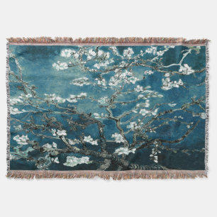 Cobertor Van Gogh Almond Blossoms Dark Teal