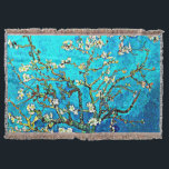 Cobertor Van Gogh - Ramificações com Almond Blossoms<br><div class="desc">A famosa pintura de Van Gogh,  Ramificações com Almond Blossoms.</div>