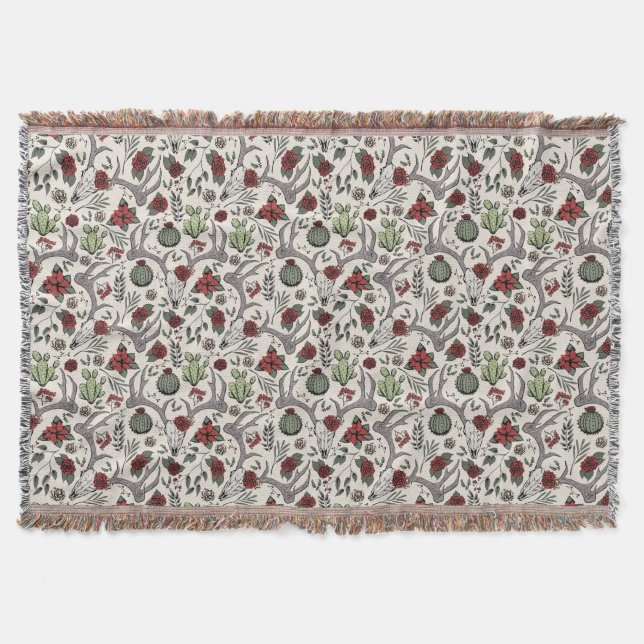 Cobertor Vedos de Natal ocidental: Anéis e Cactus (Frente)